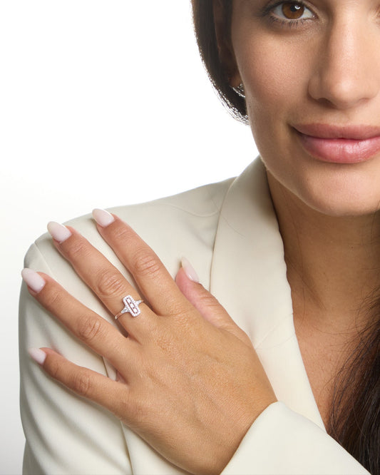 Rectangle Crystal Ring