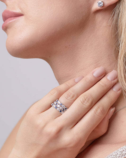 "Like a Sapphire" Infinity Ring