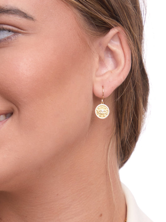 Protection Eye Coin Earrings