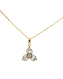 10K Diamond Three Petal, Pendant Only