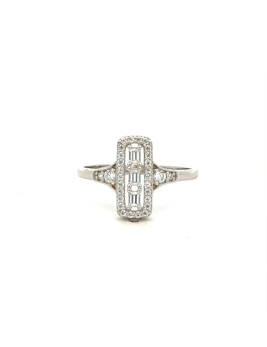 Rectangle Crystal Ring