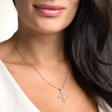 14K Turquoise Filigree Cross, Pendant Only