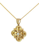 14K NIKA Diamond Greek Cross, Pendant Only