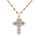 Double Cross Shimmer Necklace