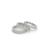 Floral Infinity Cz, Sterling Silver, Rhodium Ring