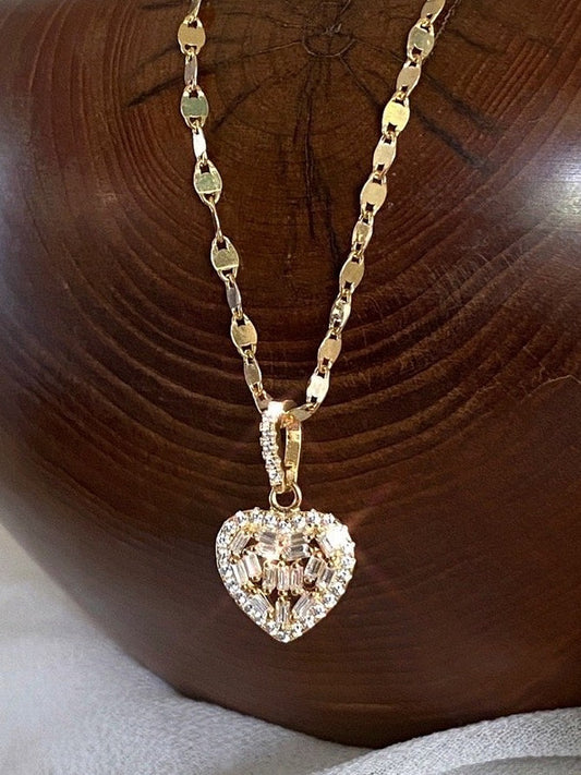 Italian Heart of Gold Necklace