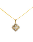 10K Diamond Clover Pendant