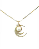 Pearl Double Moon Necklace