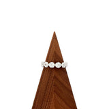 Floral Infinity Cz, Sterling Silver, Rhodium Ring