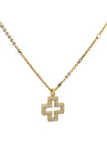 Golden, Tiny Greek Cross Necklace