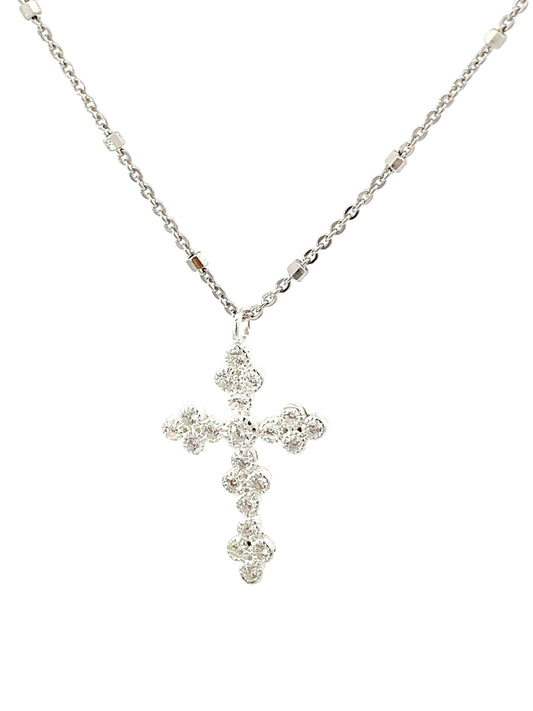 Sterling, Elegant Cross Necklace