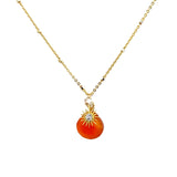 Sunburst Heart Drop Necklace