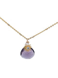 Sunburst Heart Drop Necklace