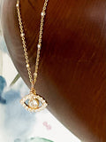 Crystal Protection Eye Necklace