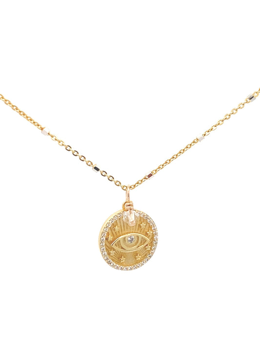 Protection Eye Coin Necklace