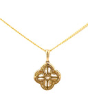 10K Diamond Clover Pendant