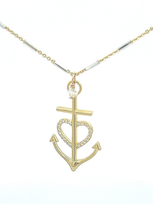 Heart, Love Hope Anchor Pendant Necklace
