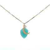 Green Larimar, Moon Necklace