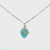 Green Larimar, Moon Necklace
