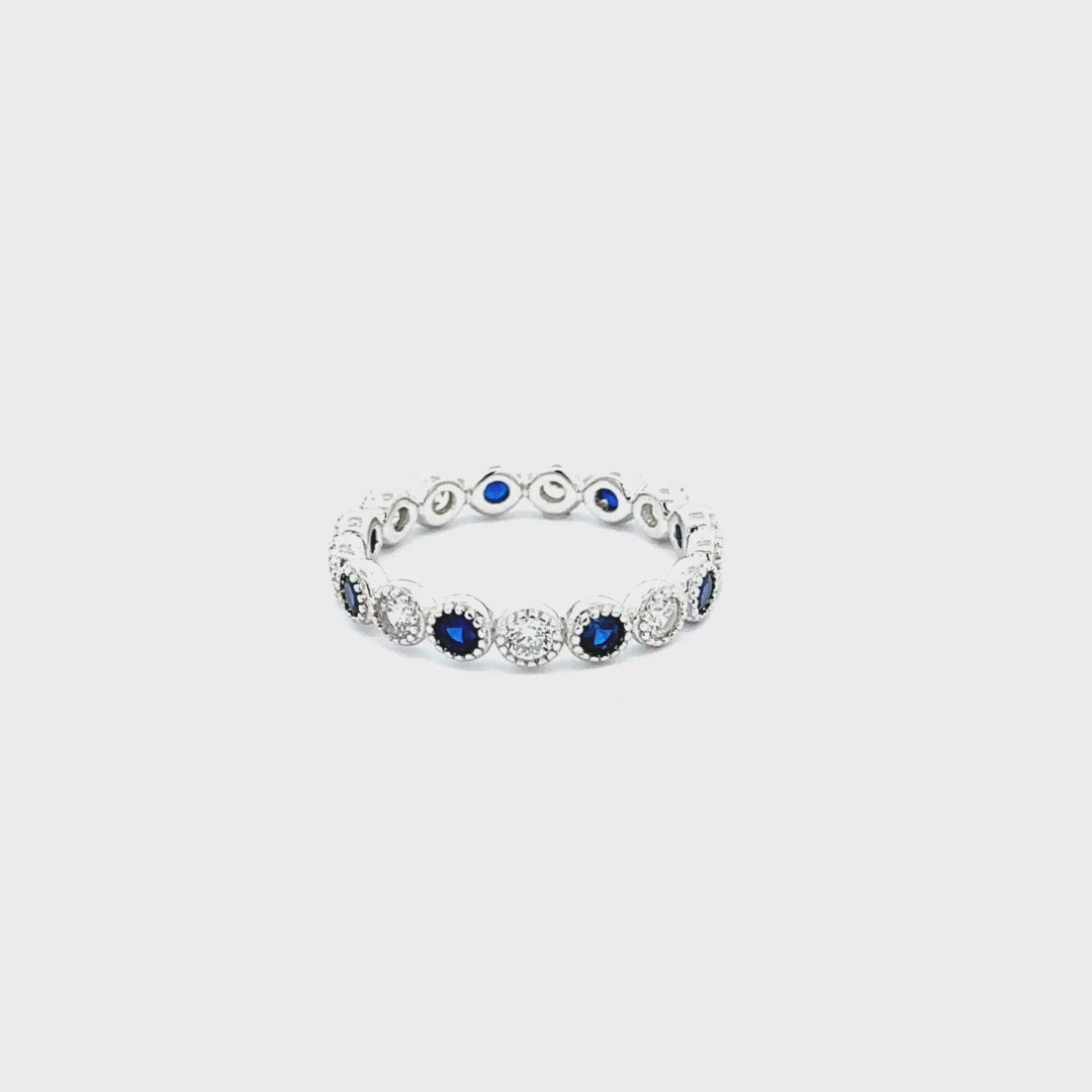 "Like a Sapphire" Infinity Ring