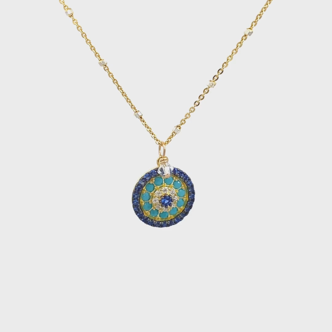 Ocean Bleu Eye Necklace