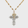 Double Cross Shimmer Necklace