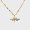 Sky Lit, Double Dragonfly Necklace