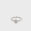 Elegant, Cross Cz, Sterling Silver, Rhodium Ring