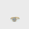 Glistening, Golden CZ Halo Ring